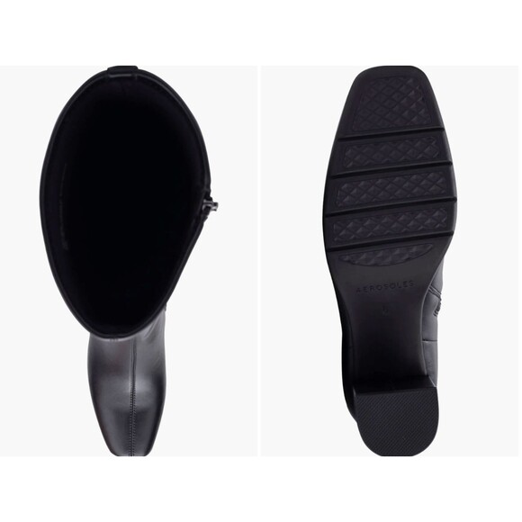 Aerosoles Micah Black Faux Leather Boot Size 9 Medium *NIB* FAST SHIPPING!!! - Picture 3 of 5